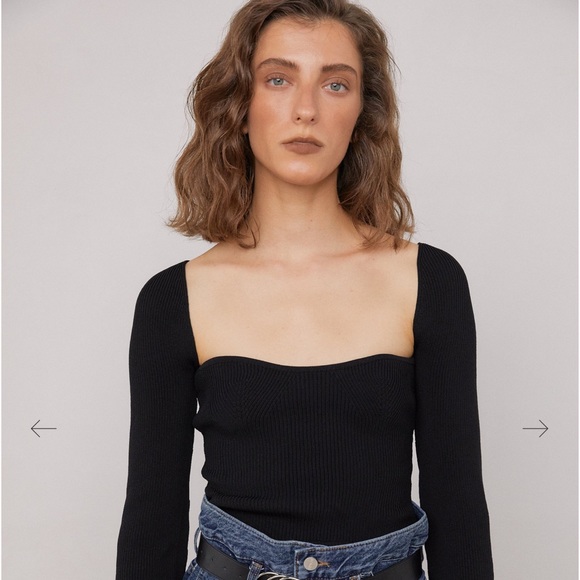 SOURCE UNKNOWN BLACK RIBBED LONGSLEEVE - Picture 2 of 4